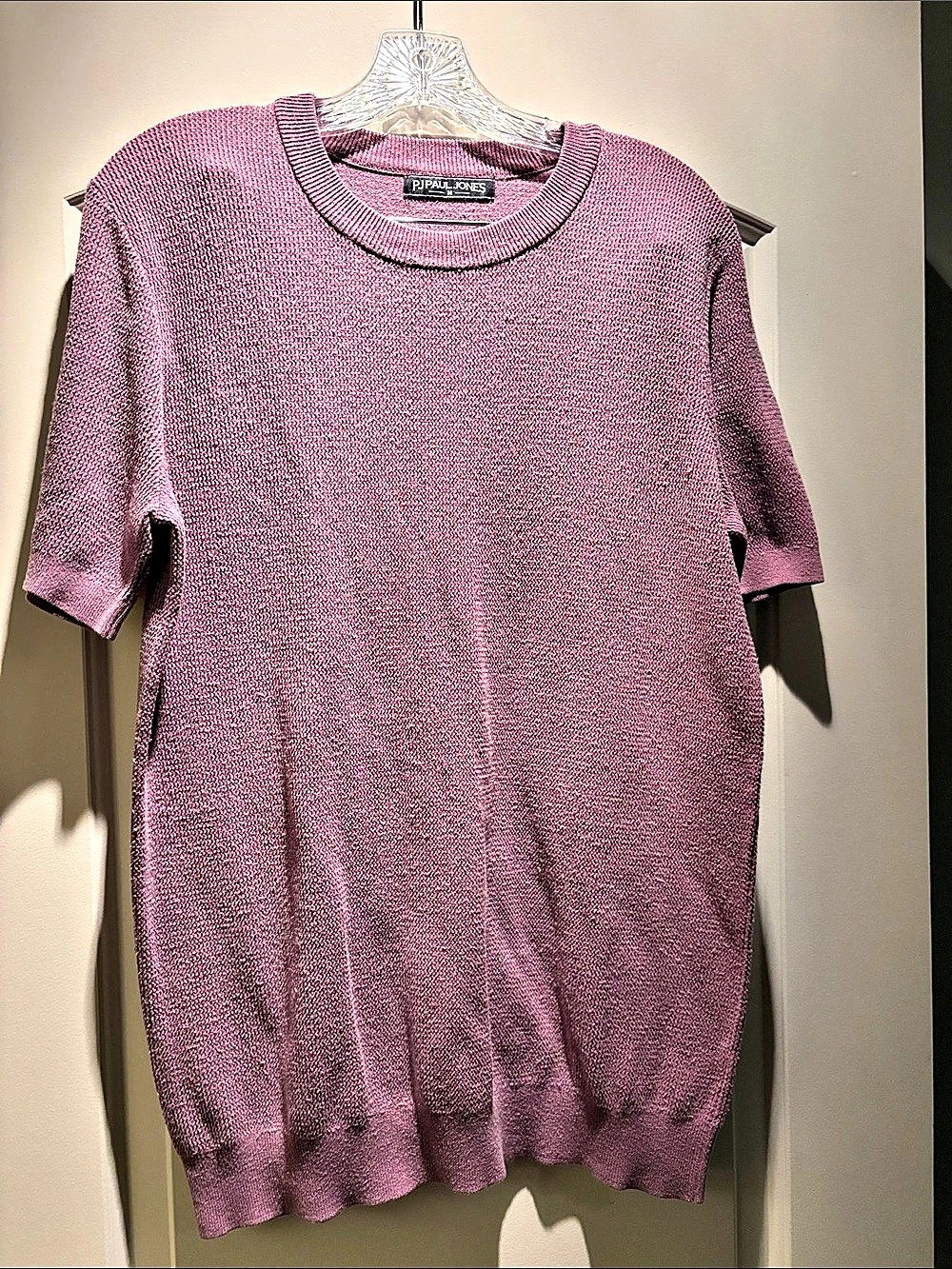 PJ PAUL JONES Crew Neck Sweater in Purple Size Medium
